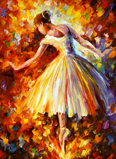 Fille de Ballet en Peinture à l'Huile Broderie Diamant