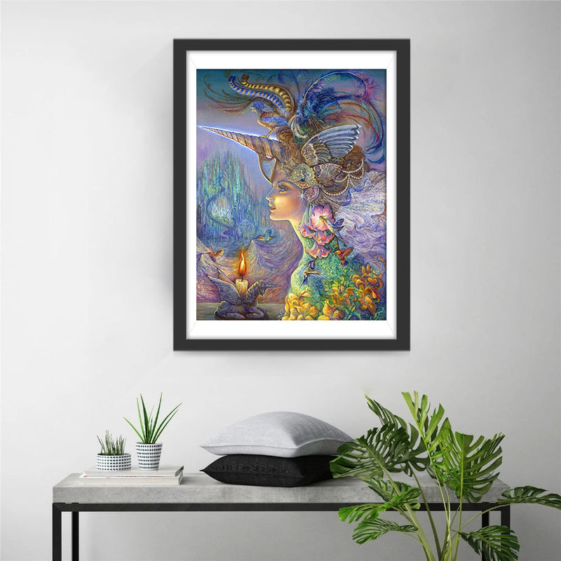 Fille Licorne Broderie Diamant