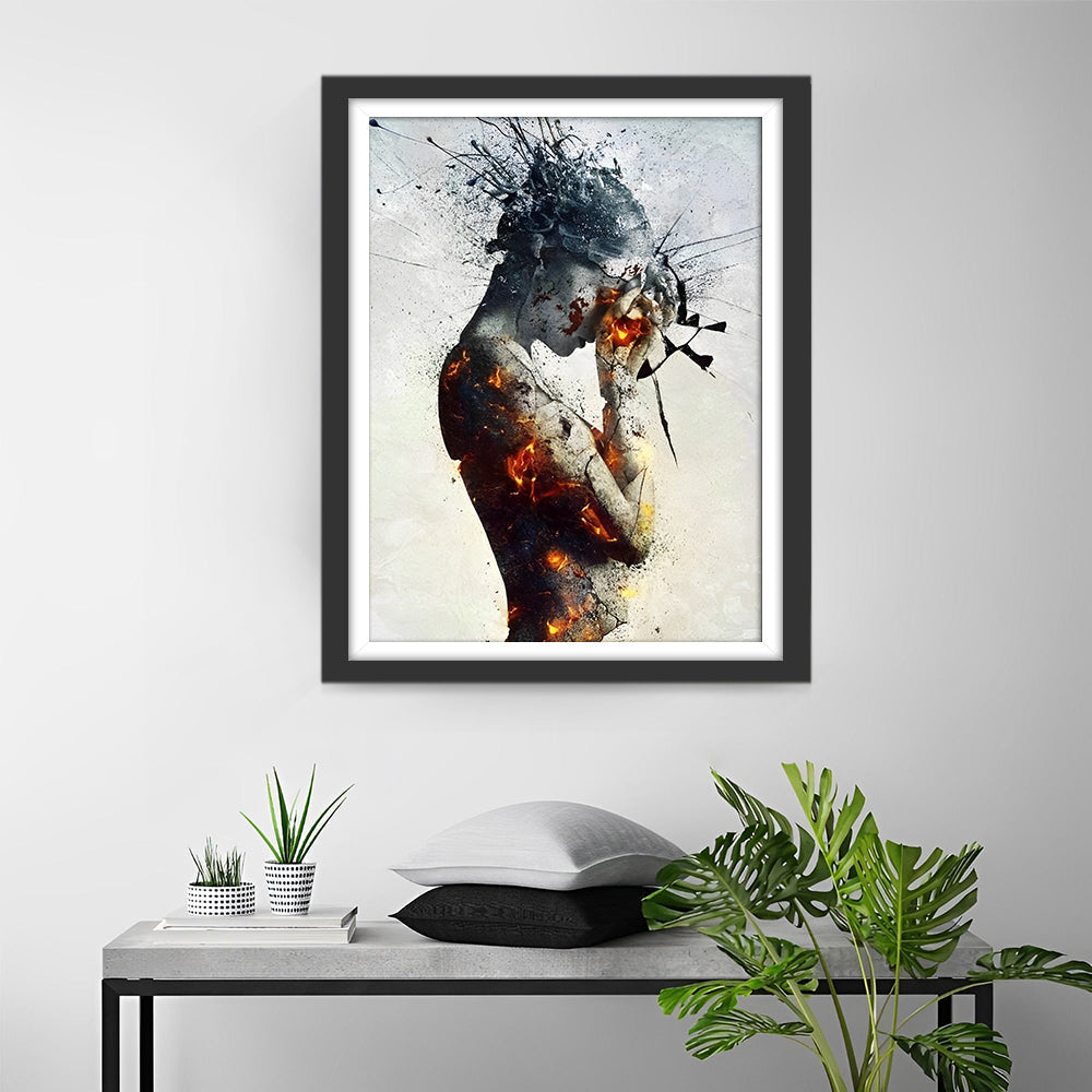 Fille Sentimentale Broderie Diamant