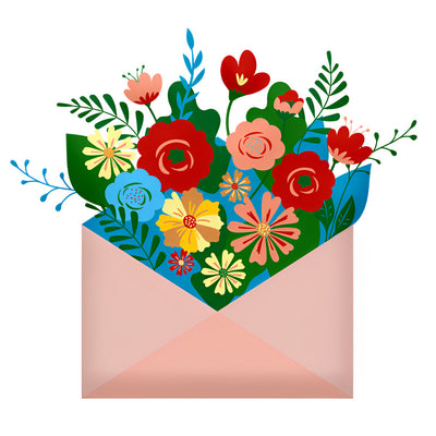 Fleurs dans l'Enveloppe Cartoon Broderie Diamant