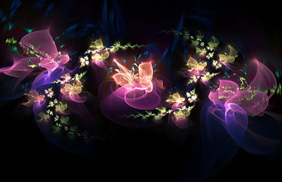 Fleurs en Forme de Papillons Broderie Diamant