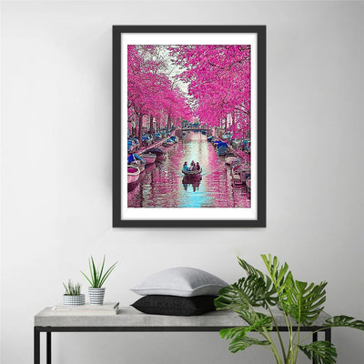 Fleurs et Bateaux Broderie Diamant