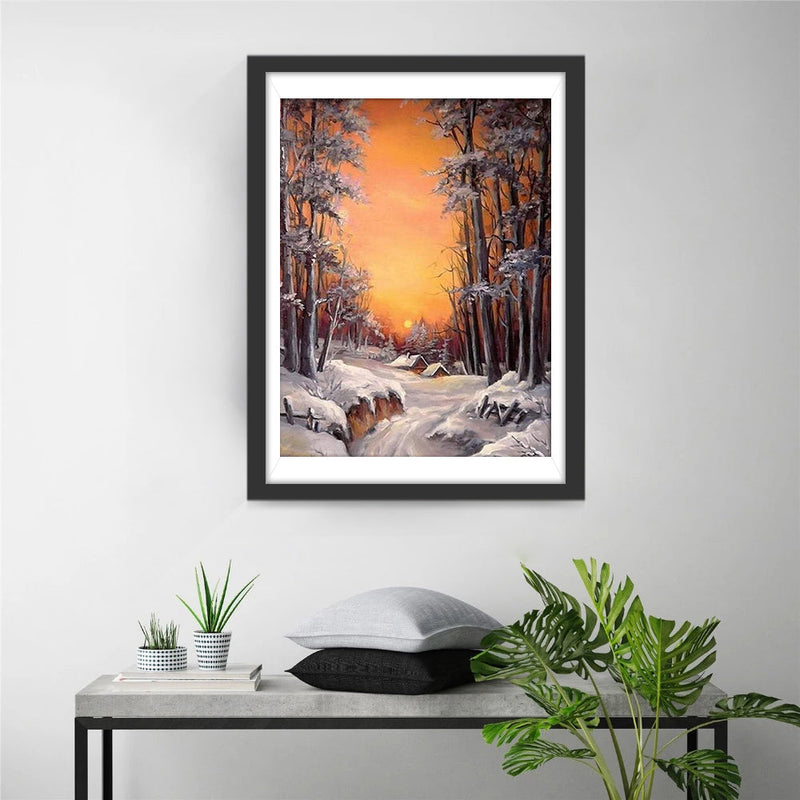 Forêt au Crépuscule Broderie Diamant