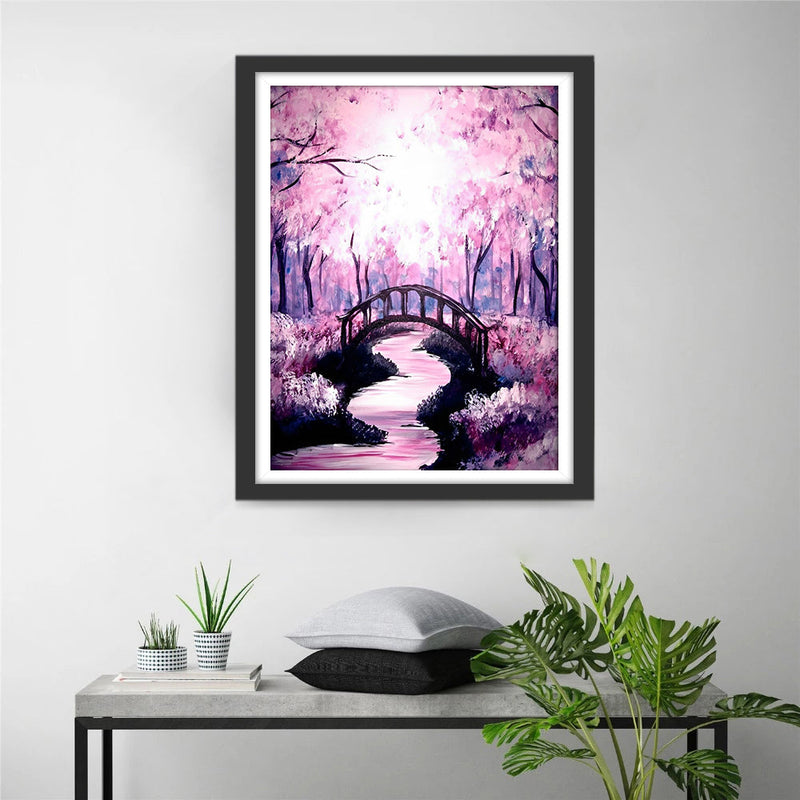 Forêt des Arbres de Pêcher Broderie Diamant