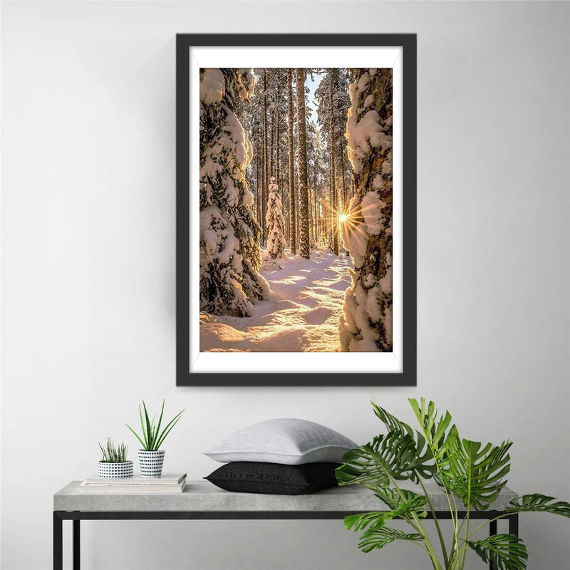 Forêt et le Soleil Broderie Diamant