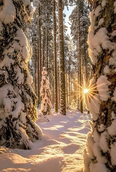 Forêt et le Soleil Broderie Diamant