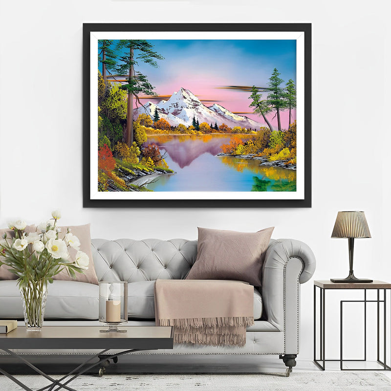 Forêt et Montagnes Broderie Diamant