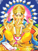 Ganesh Doré Broderie Diamant