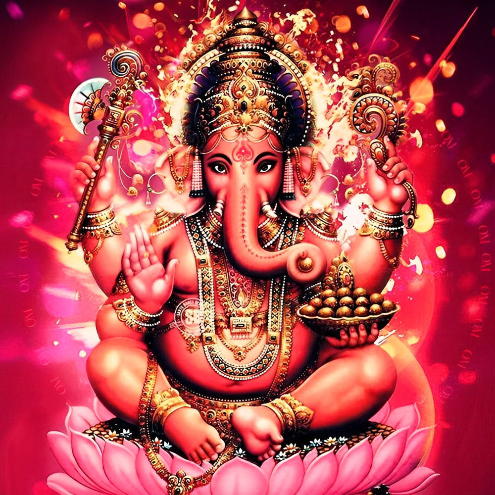 Ganesh Rose Broderie Diamant