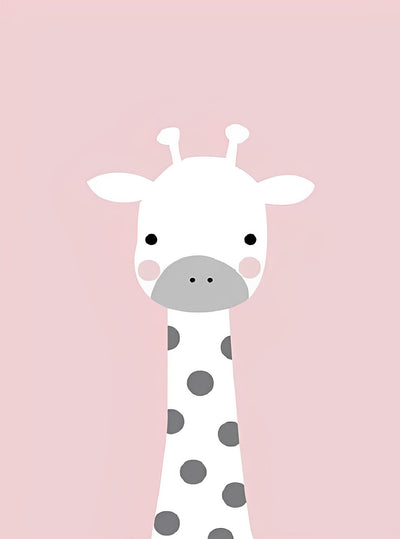 Girafe Blanche Broderie Diamant