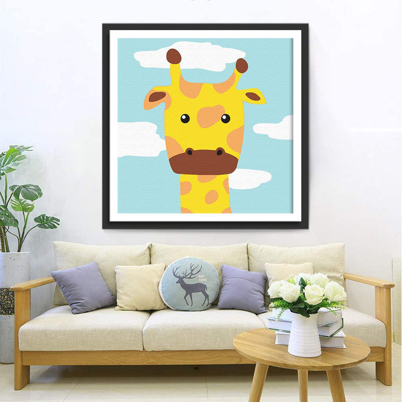 Girafe Cartoon Broderie Diamant