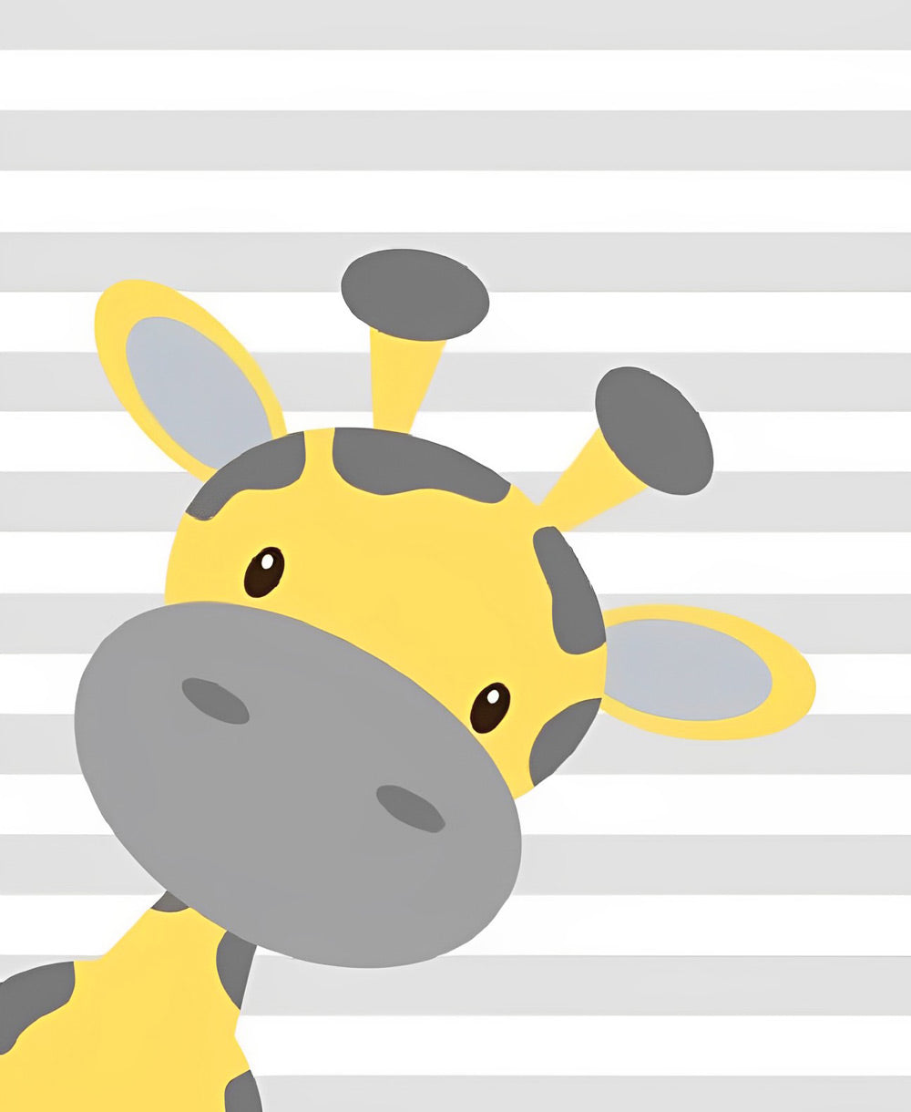 Girafe Cartoon Penchée Broderie Diamant