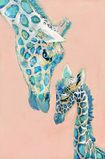 Girafe en Taches Bleues Broderie Diamant