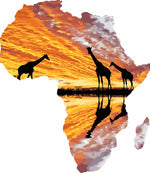 Girafe et Afrique Broderie Diamant
