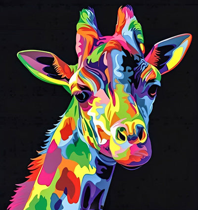 Girafe Multicolore Broderie Diamant
