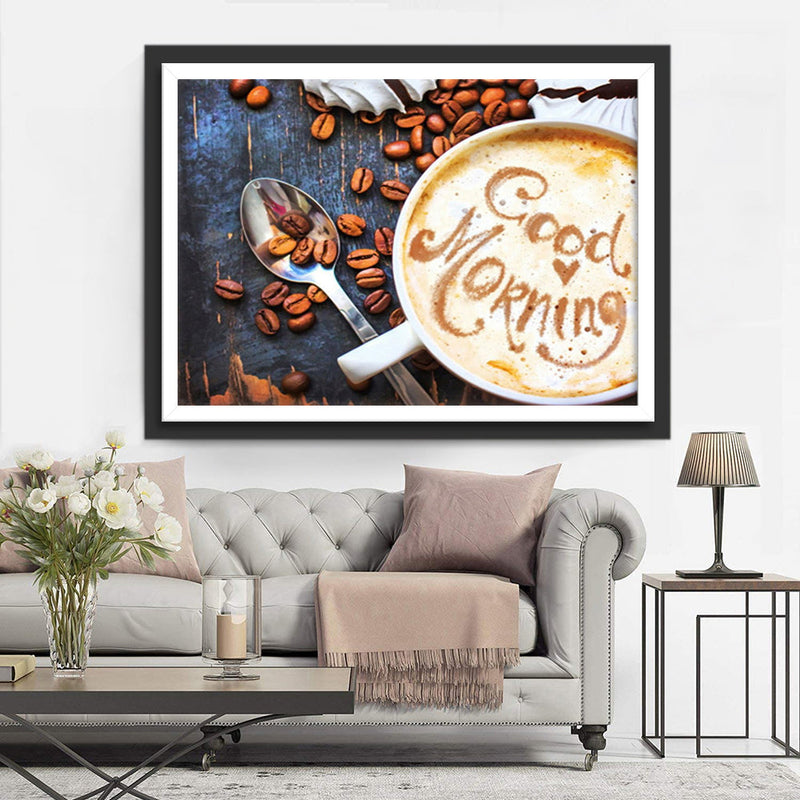 Grains de Café Broderie Diamant