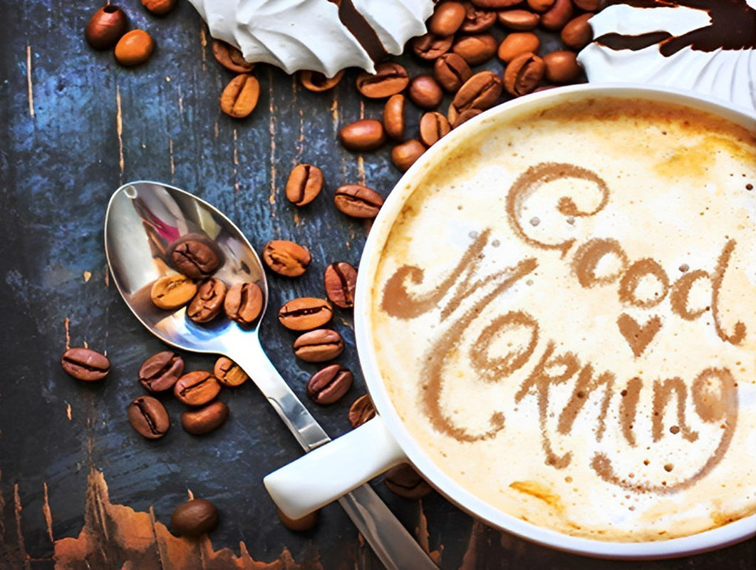 Grains de Café Broderie Diamant