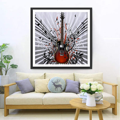 Guitare Electrique Broderie Diamant