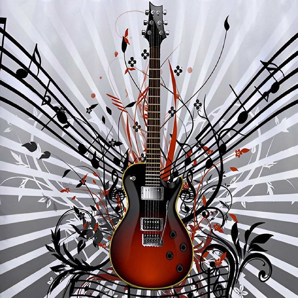 Guitare Electrique Broderie Diamant