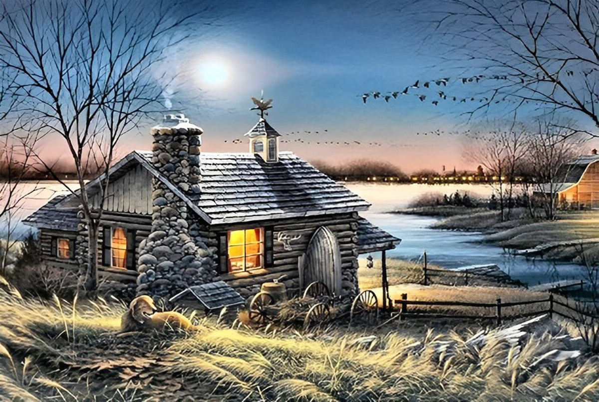 Herbes Sauvages et Chalet Broderie Diamant