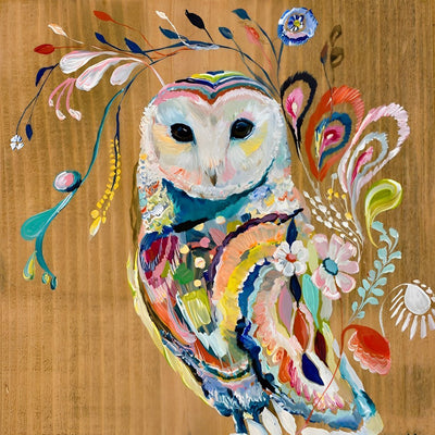 Hibou de Style de Peiture à l'Huile Broderie Diamant