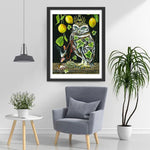 Hibou et Citrons Broderie Diamant