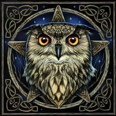 Hibou et Tarot Broderie Diamant