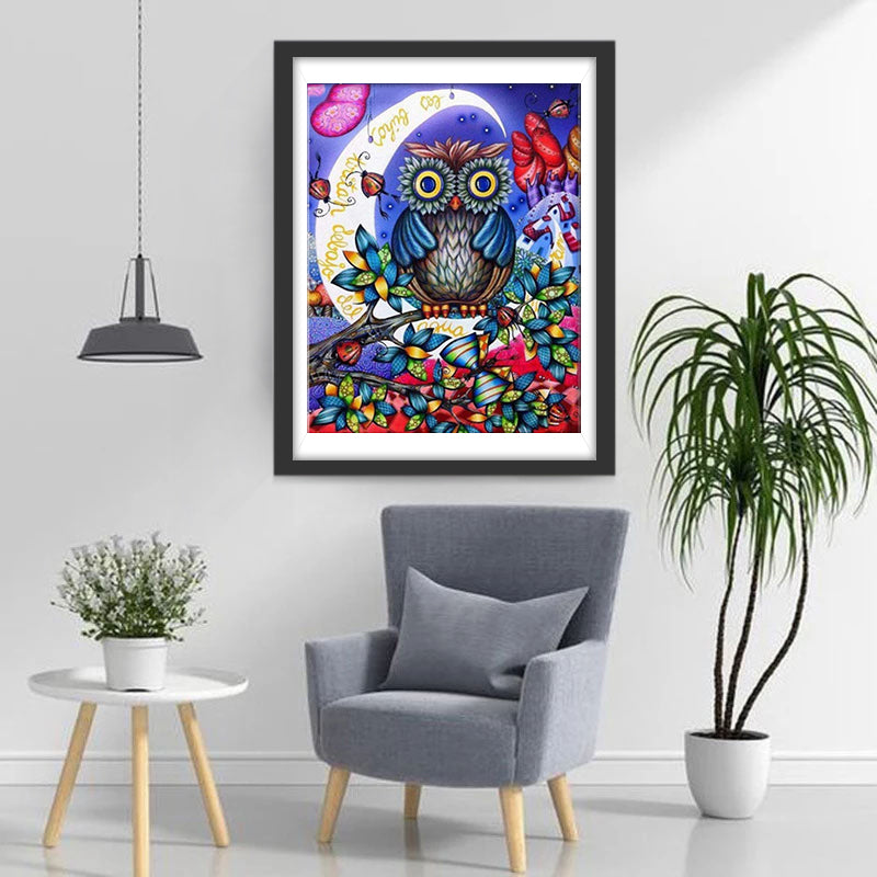 Hibou Fantastique Broderie Diamant