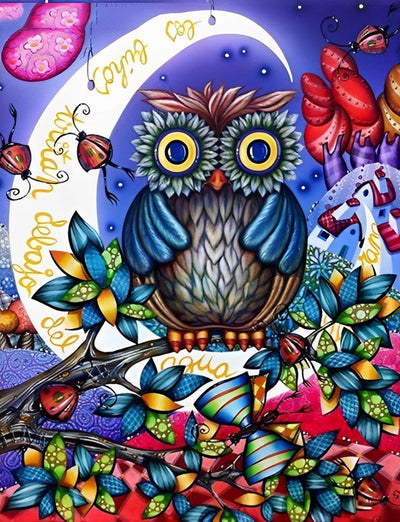 Hibou Fantastique Broderie Diamant