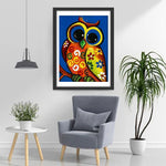 Hibou Roux sur la Branche Broderie Diamant