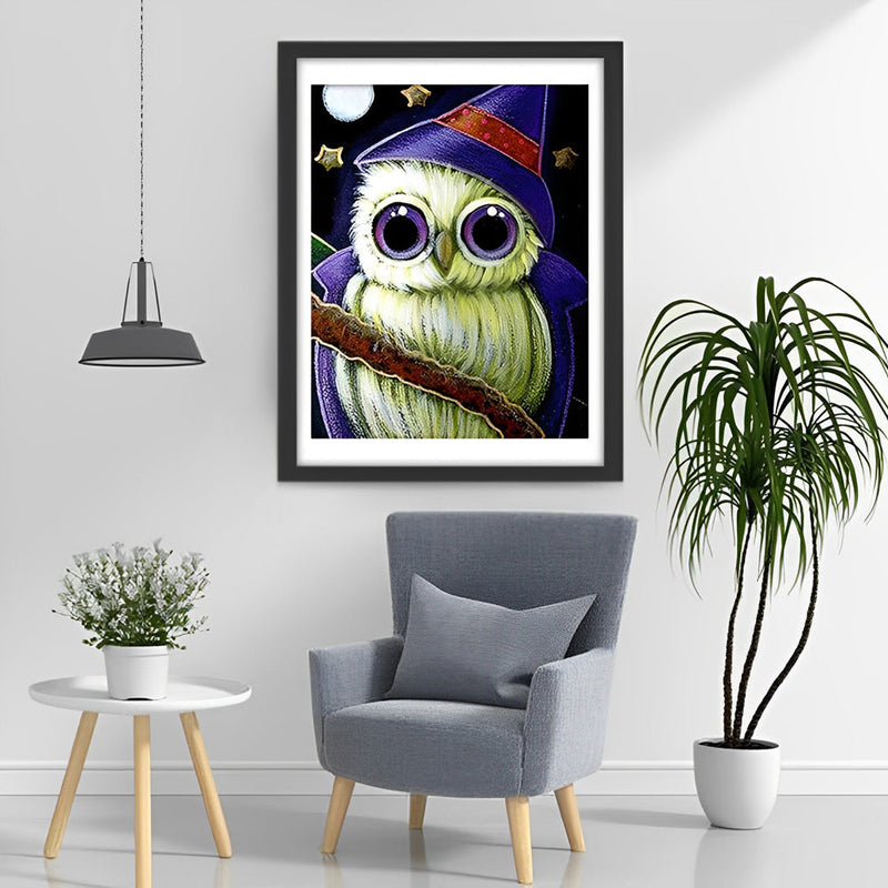 Hibou Sorcier Broderie Diamant