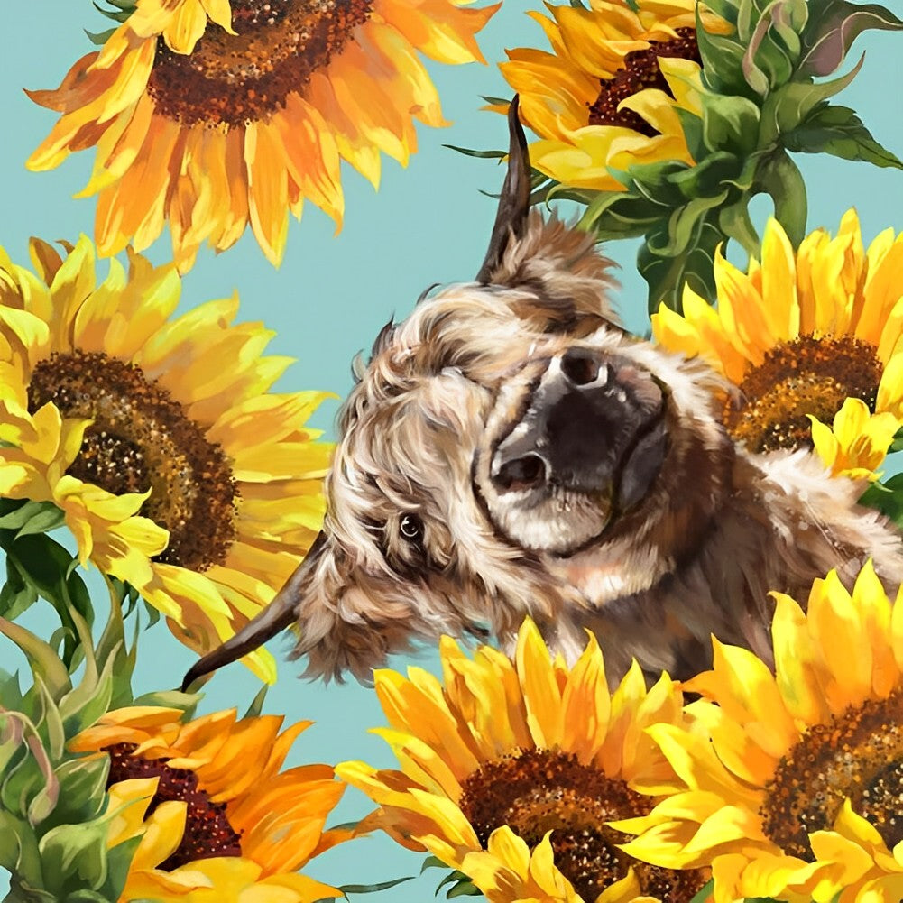 Highland et Tournesols Broderie Diamant