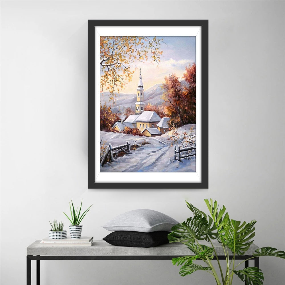 Immeuble d'Hiver Broderie Diamant