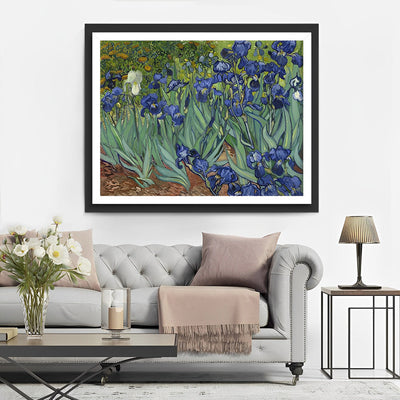 Iris Bleus Broderie Diamant