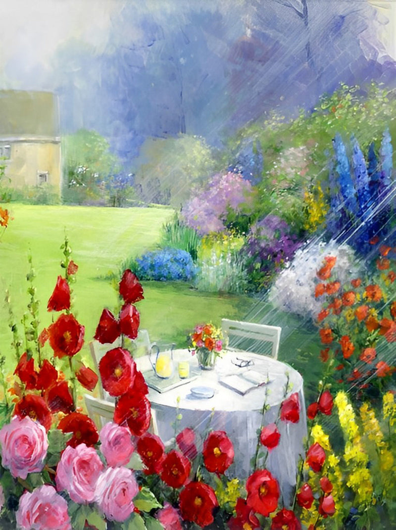 Jardin et Soleil Broderie Diamant