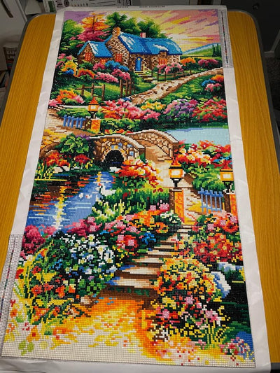 Jardin Paysage avec des Plantes et Animaux Broderie Diamant