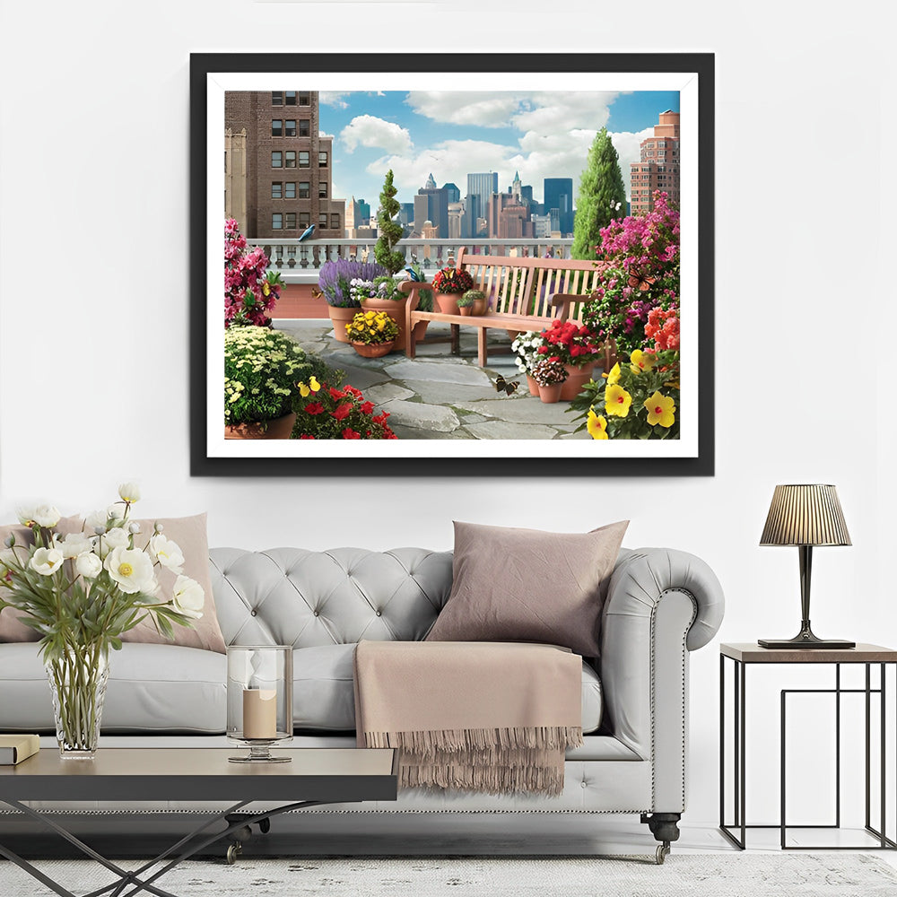 Jardin sur le Toit Broderie Diamant