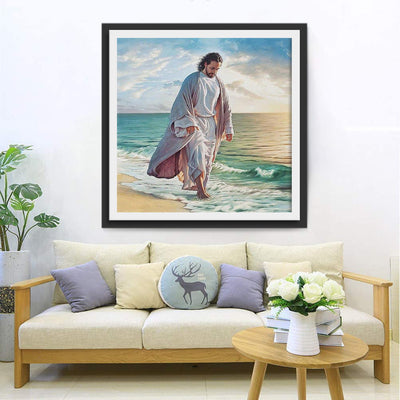Jésus au Bord de la Mer Broderie Diamant