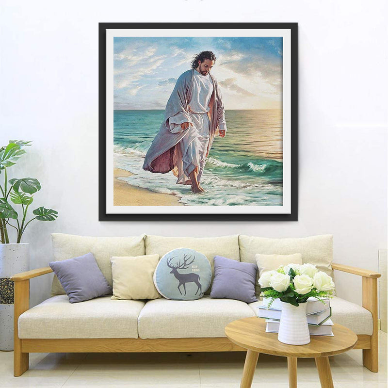 Jésus au Bord de la Mer Broderie Diamant