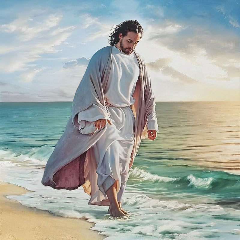 Jésus au Bord de la Mer Broderie Diamant