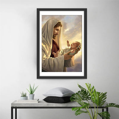 Jésus et Bébé Broderie Diamant