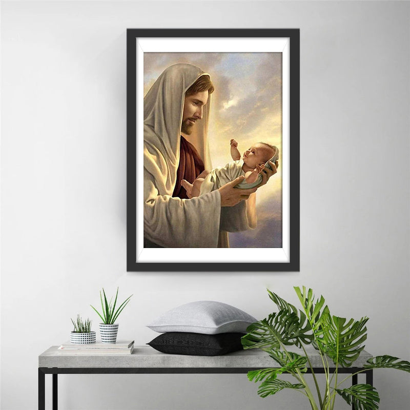 Jésus et Bébé Broderie Diamant