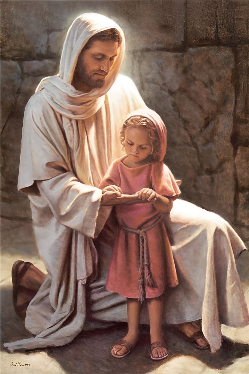 Jésus et la Petite Fille Broderie Diamant