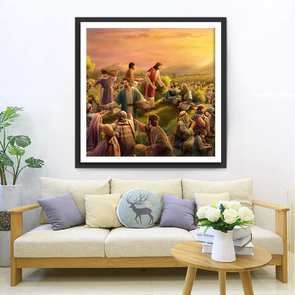 Jésus et les Personnes Souffrantes Broderie Diamant