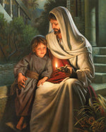 Jésus et Petit Garçon Broderie Diamant