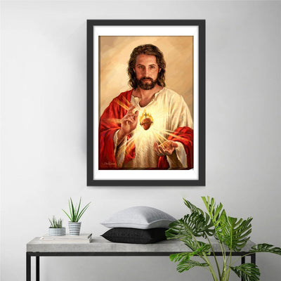 Jésus et Sacré-Cœur Broderie Diamant