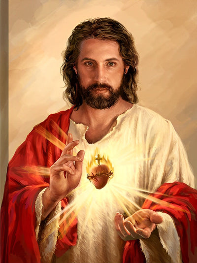 Jésus et Sacré-Cœur Broderie Diamant
