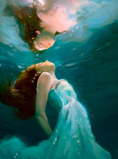Jeune Fille dans l'Eau Broderie Diamant