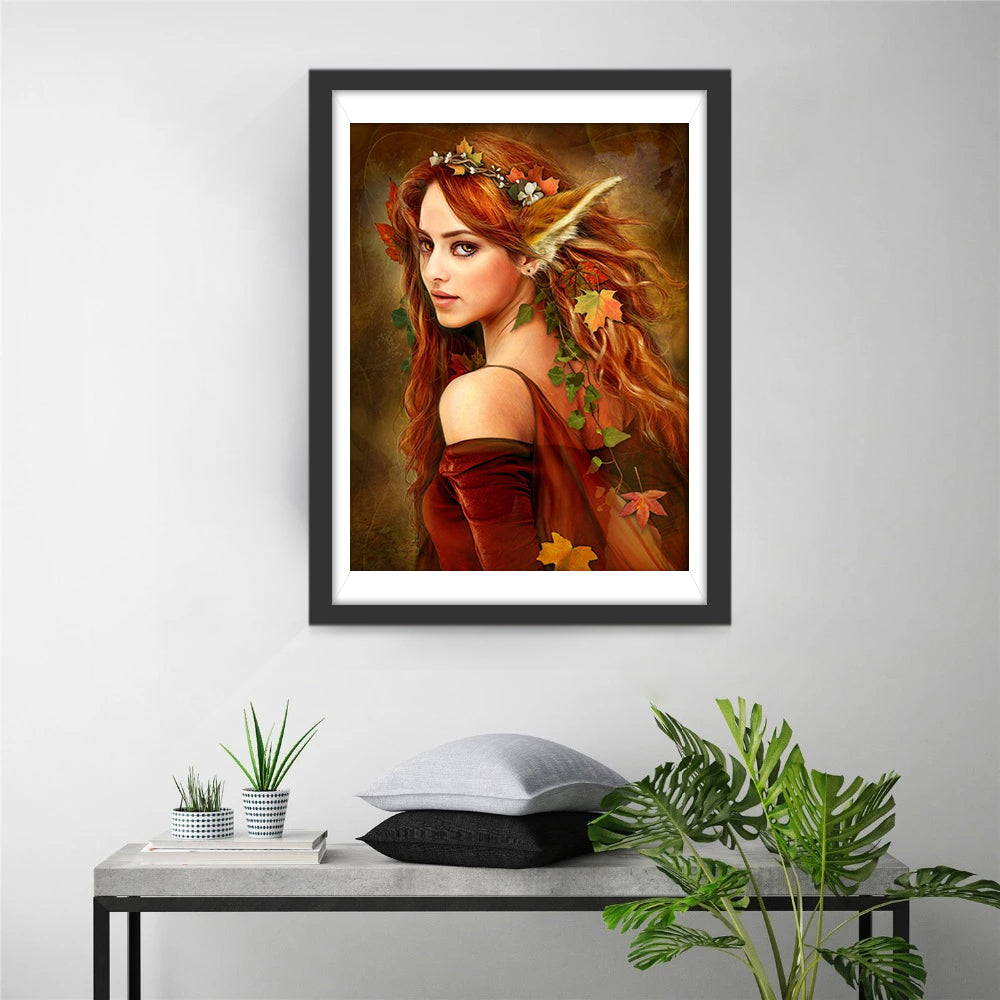 Jeune Fille Renarde Broderie Diamant