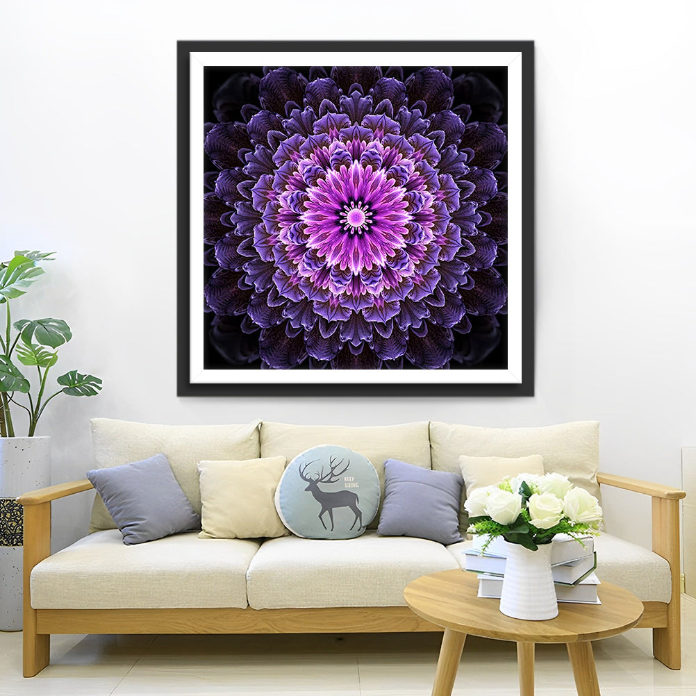 Joli Mandala Violet Broderie Diamant